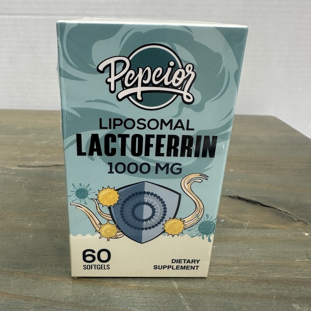 Pepeior Liposomal Bovine Lactoferrin 1000 mg - 60 Count Pack of 1 New Exp 11/28
